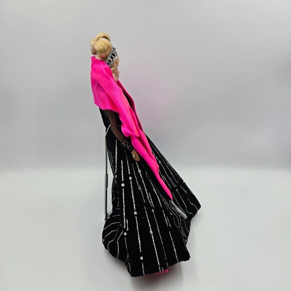 Barbie Doll 1998 Happy Holidays Special Edition Black Pink Silver Dress 20200 Ma - Picture 11 of 16